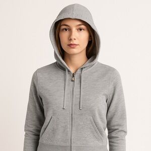 - Christine Alexander Women's Gray Hoodie‎ M Long Sleeve Rhinestone